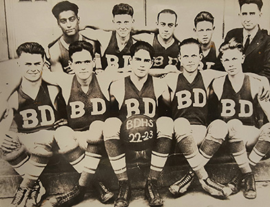 Picture of Ben Davis 1922-23 basketball team