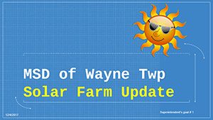 Picture of 'Solar Farm Update' Title Slide
