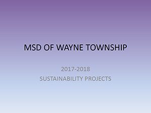 Picture of 'Wayne Township Sustainability Projects' Title Slide