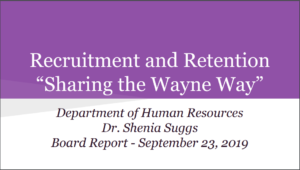 Human Resources Report September 23, 2019