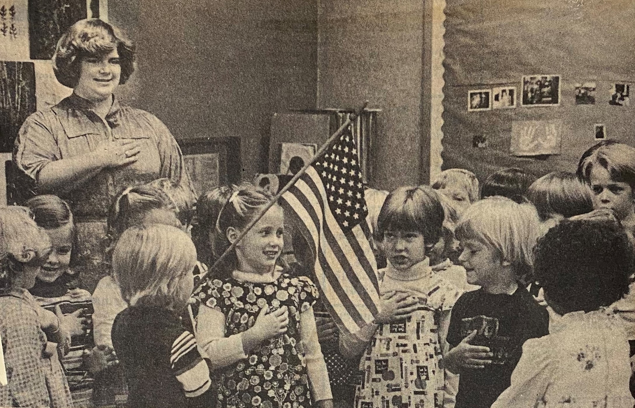 60th Anniversary Spotlight--Westlake Kindergarten Students Learn about Patriotism and love of our country in the late 70's/early 80's