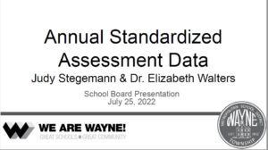 Annual Standardized Assessment Data