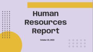 Image of Human Resources Report on October 23, 2023